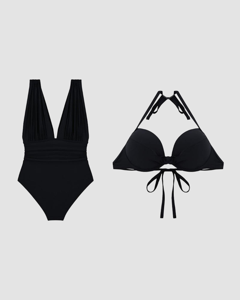 Kaïsia – Maillot de bain gainant à décolleté en V