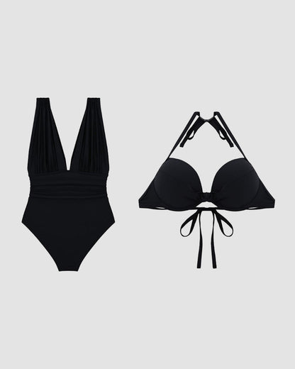 Kaïsia – Maillot de bain gainant à décolleté en V