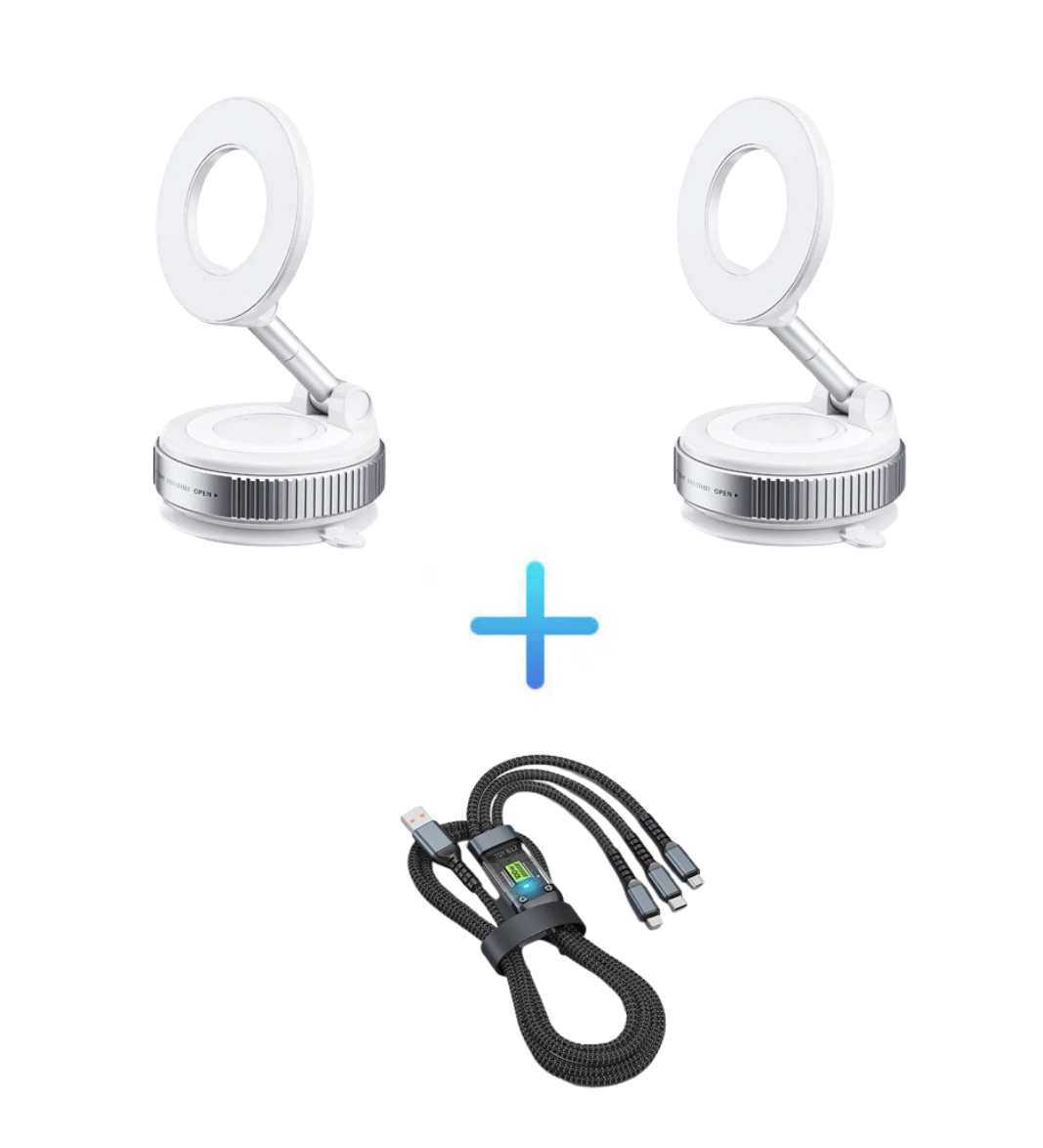 🔥Achetez plus économisez plus 🔄Support Téléphone Magnétique sous Vide Réglable à 360°📱🚗