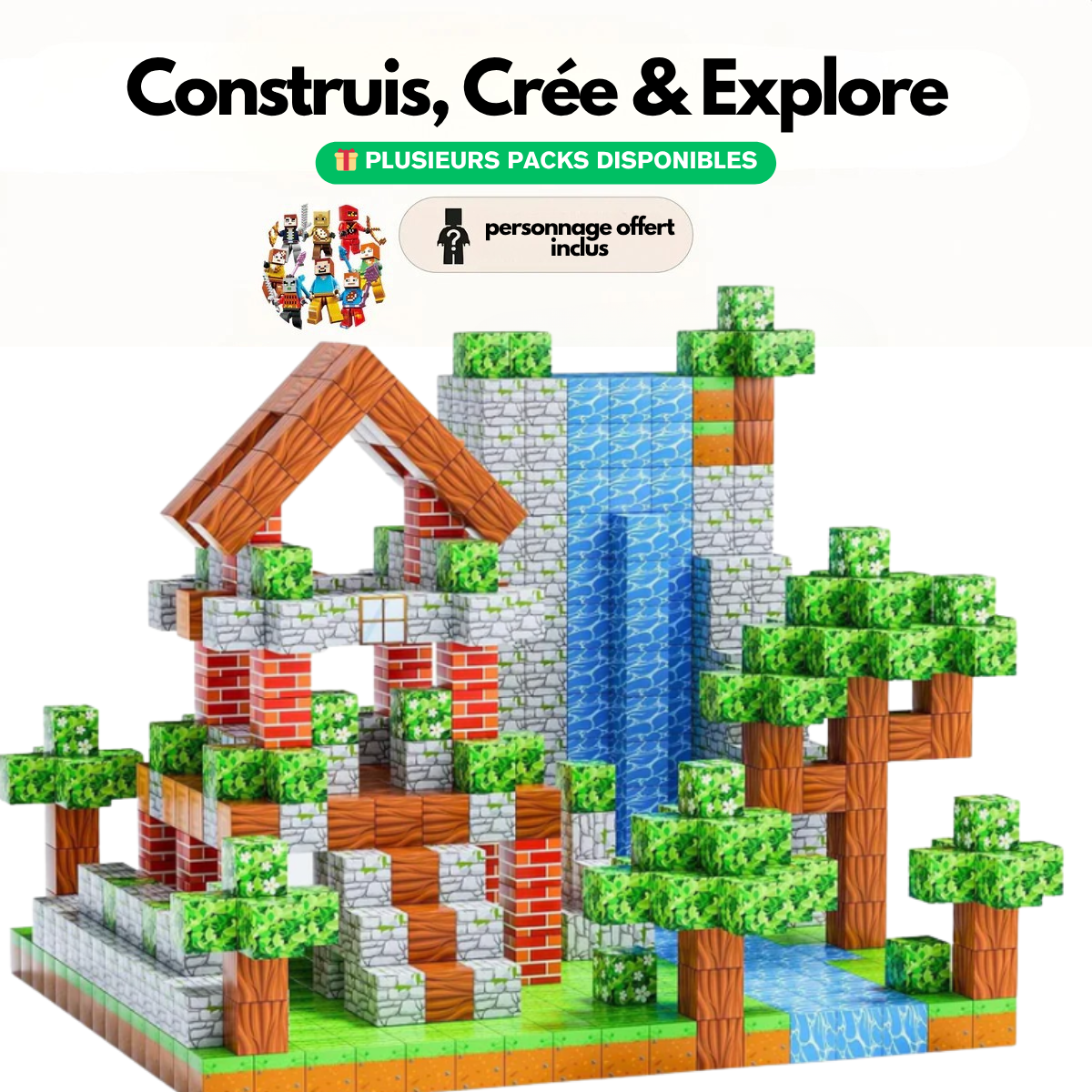 Et si ton enfant construisait SON monde pixelisé... sans écran ? 🎮✨