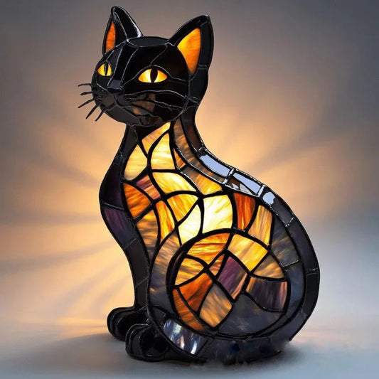 Mira | Lampe de chat Magisk en verre coloré