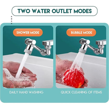 Rotatable Multifunctional Extension Faucet Aerator Kitchen Sink Faucet Extender Adapter Bathroom Tap Swivel Robotic Arm Sink Fit