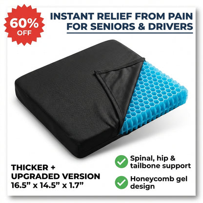 Ergonomic Gel Cushion for Comfortable Seating and Immediate Relief