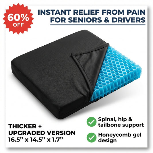 Ergonomic Gel Cushion for Comfortable Seating and Immediate Relief