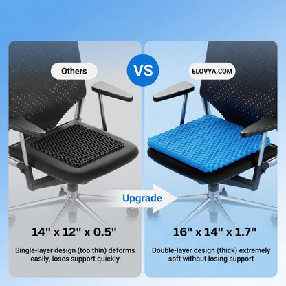 Ergonomic Gel Cushion for Comfortable Seating and Immediate Relief